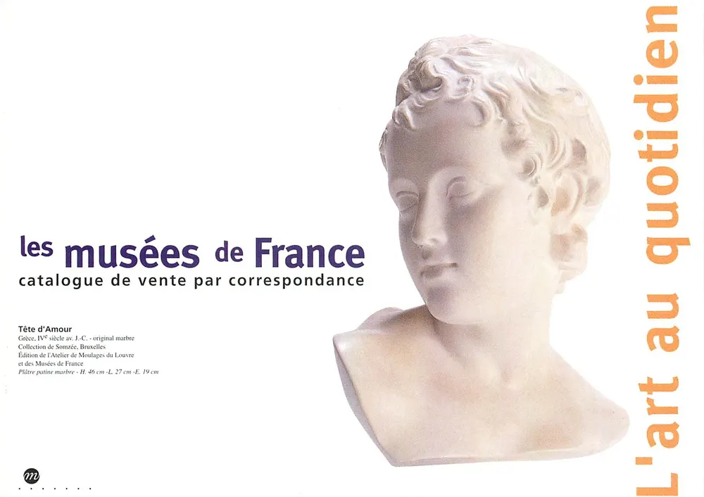 Kopf der Liebe — Gipsmarble-Statue, 4. Jahrhundert v. Chr. — Edition des Moulage-Ateliers des Louvre und der französischen Museen - Vorderseite