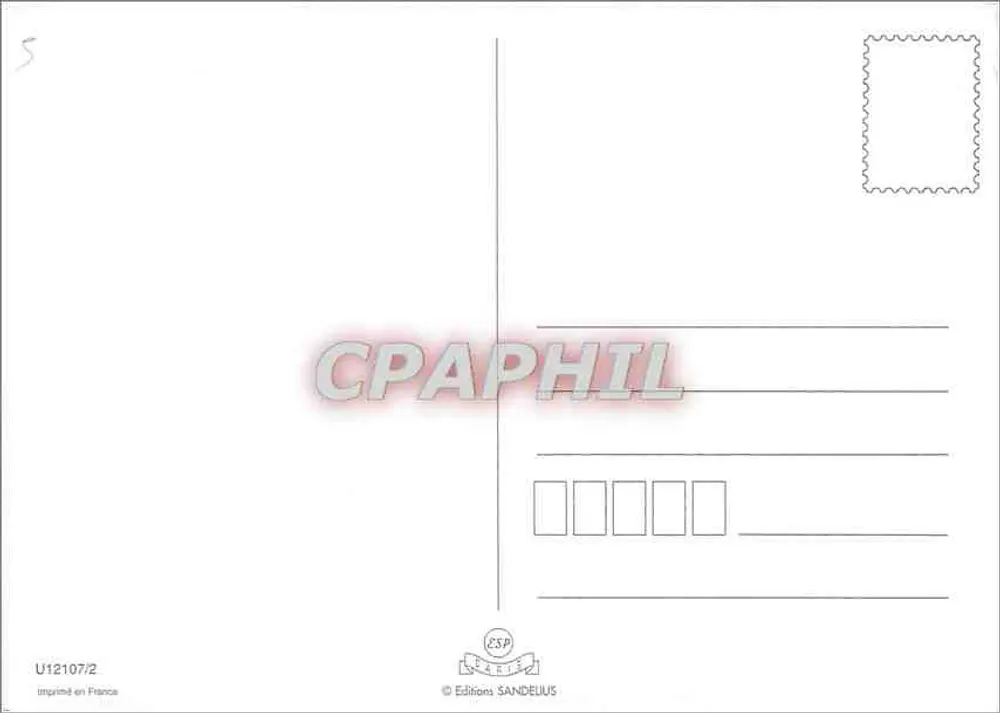 सेंटा क्लॉस — बच्चे और कुत्ता — संस्करण सैंडेलियस, नंबर U12107/2 - पीछे