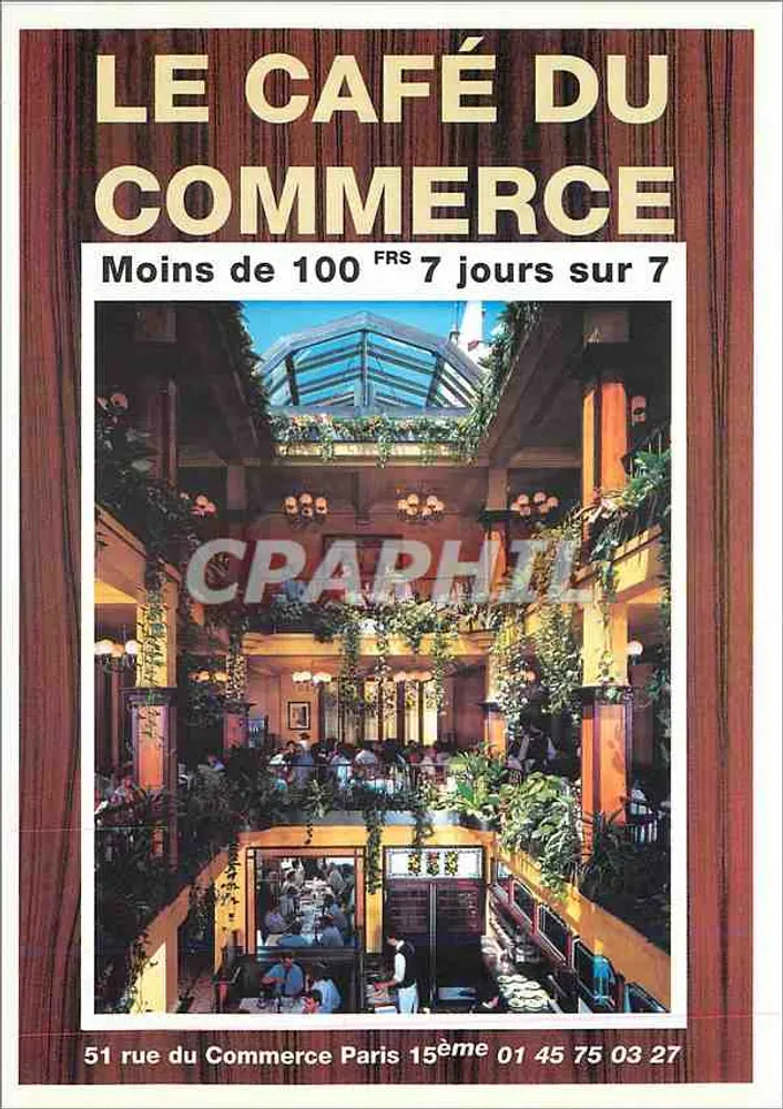 O Café do Comércio — Paris 15ème — propaganda de restaurante - Frente