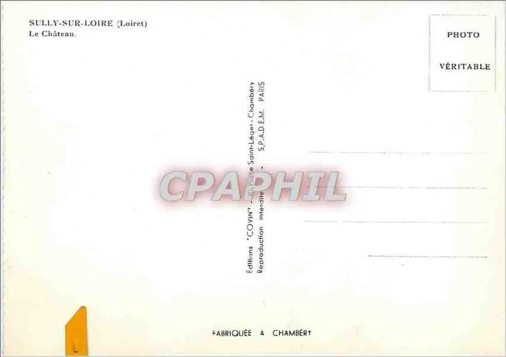 सुली-सर-लूअर - किला - संस्करण 'कोइन' - चंबर्ट, पेरिस - पीछे