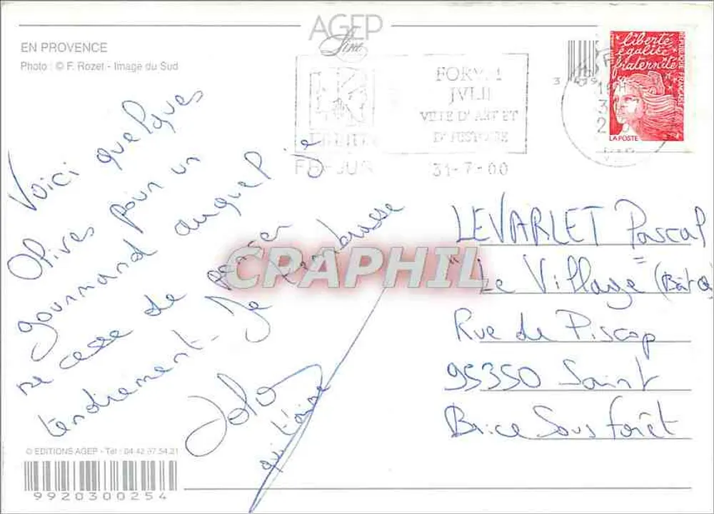 Azeitonas — Colheita na Provência — Éditions AGEFP - Verso