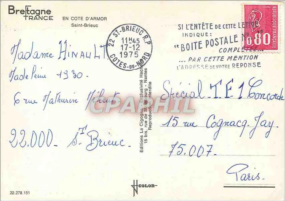 Bucht von St Brieuc — Luftbild und Küsten — Éditions La Cigogne - Rückseite