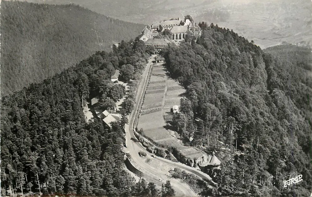 Mont Sainte-Odile — Luftbild der Straße von der südlichen Seite — Édition de l'Étude de Strasbourg - Vorderseite