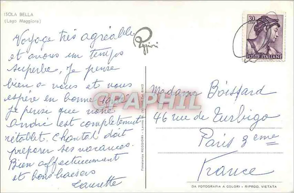 Isola Bella — Lago Maggiore — Éditeur Rippari - Verso