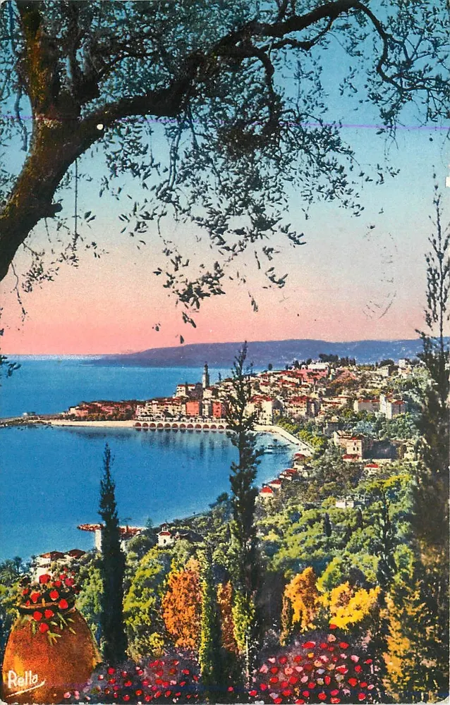 Menton vista da Fronteira Italiana — Rella — n°138 - Frente