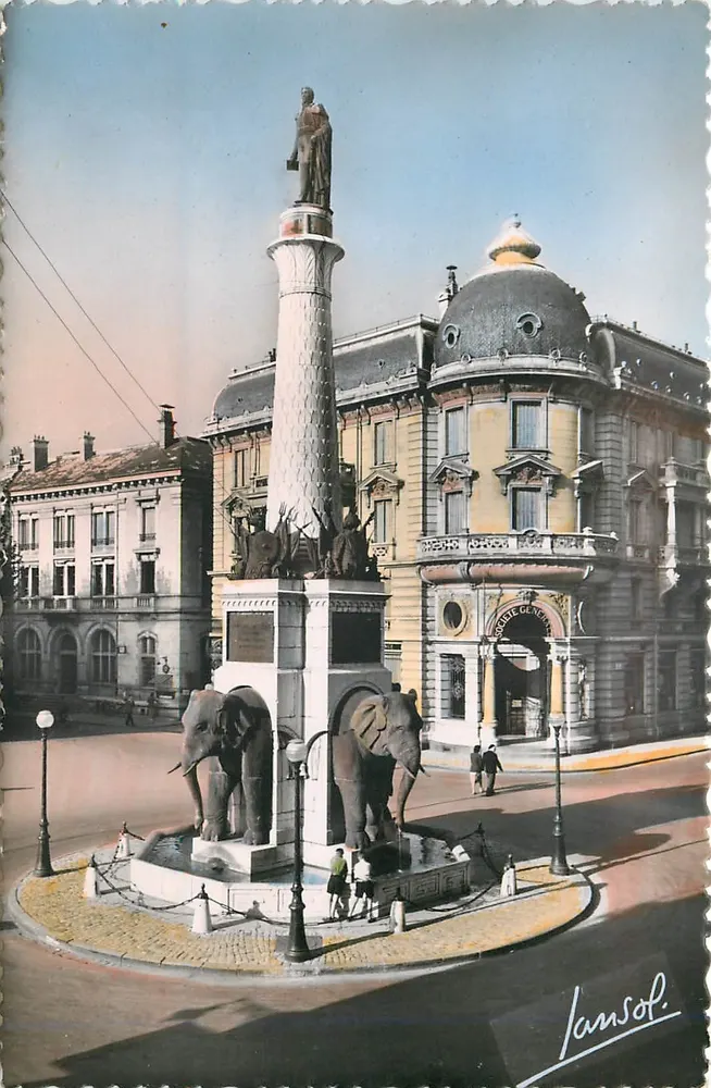 Chambery (Savoie) — Fontäne der Elefanten — Editions Photographiques Lansol - Vorderseite