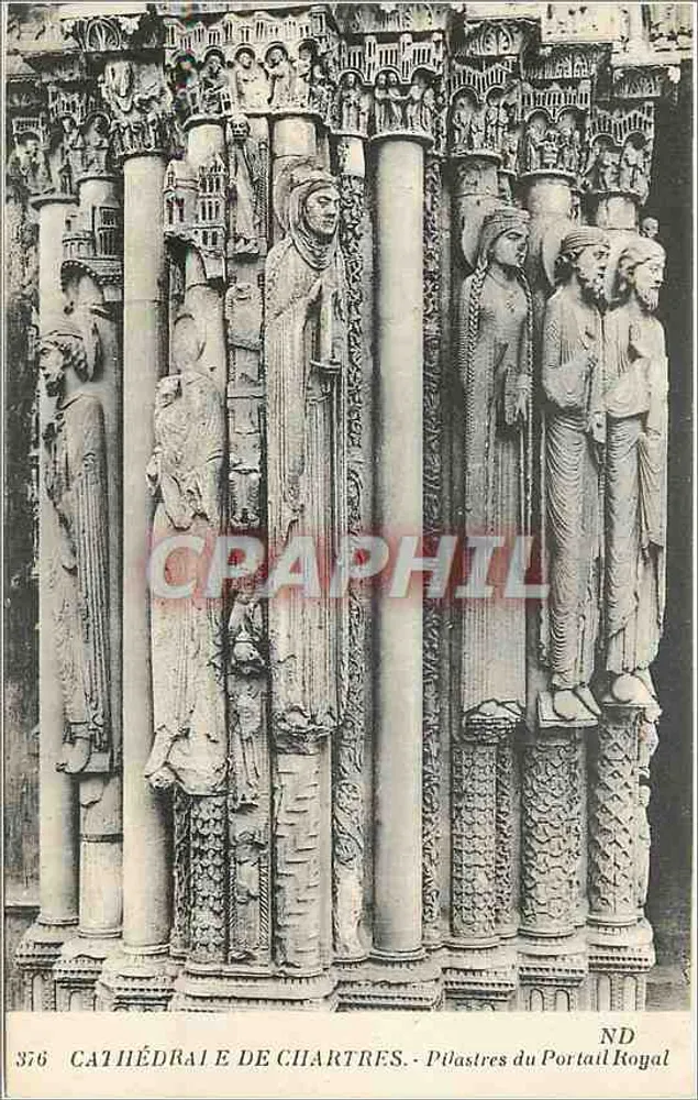 Kathedrale von Chartres — Pfeiler des Königstor - Vorderseite