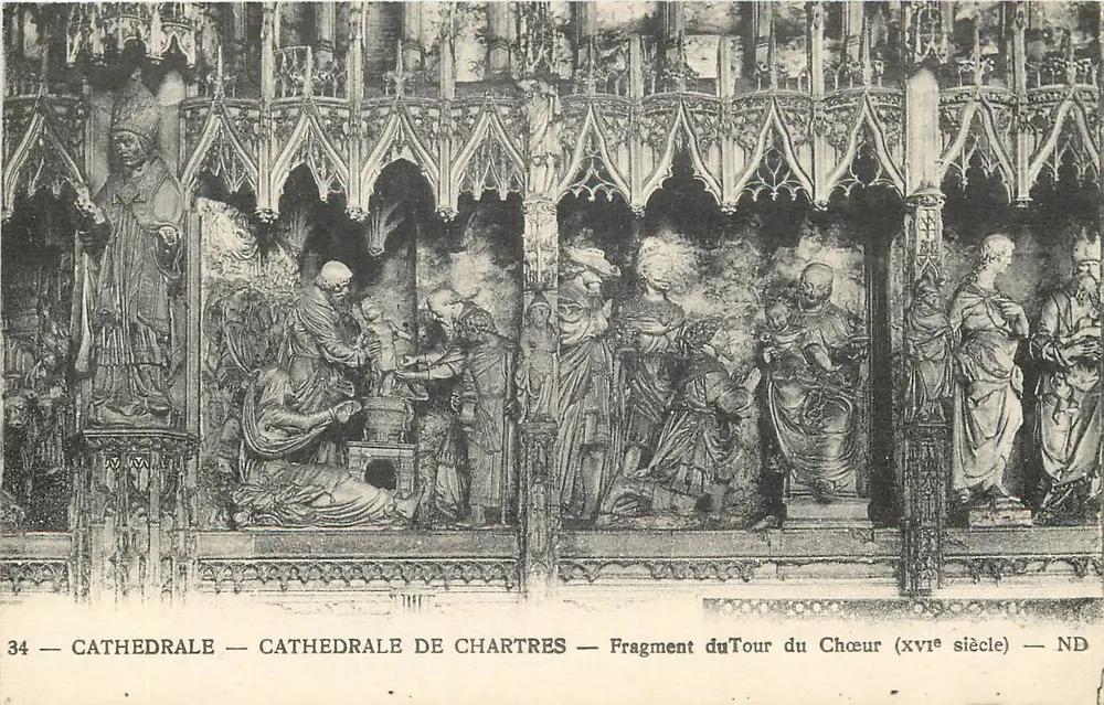 Kathedrale von Chartres — Fragment des Chorwegs (16. Jahrhundert) — ND - Vorderseite