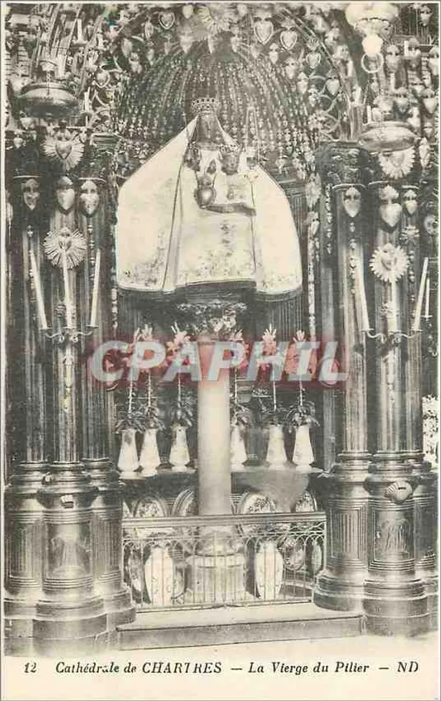 Catedral de CHARTRES — A Virgem do Piller — ND - Frente