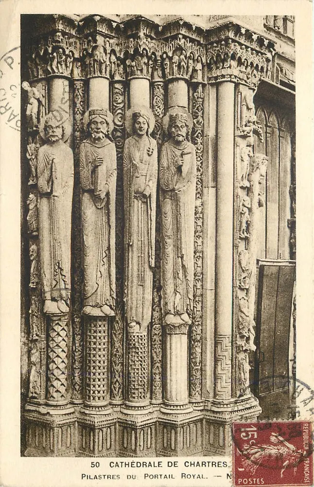 Säulen des Königstor — Kathedrale von Chartres — Nr. 50 - Vorderseite