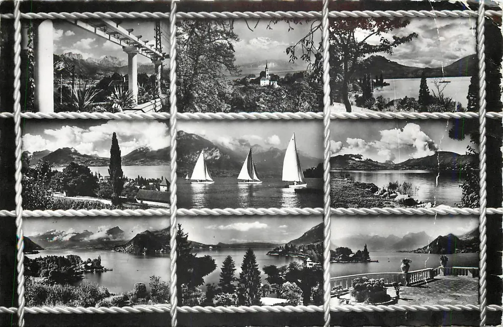 Annecy — algumas vistas do lago de Annecy (Alta Saboia) — Edição G. Ross & Michod, n°261 - Frente