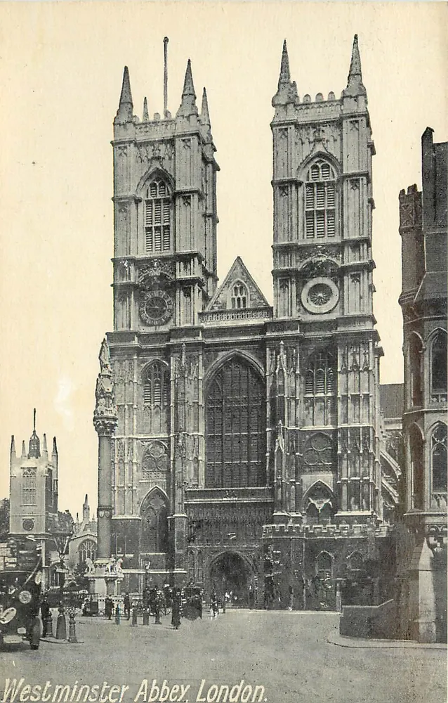 Abadia de Westminster, Londres — vista das torres e fachada — série 'Classical' - Frente
