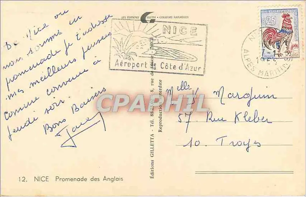 NICE — Promenade des Anglais — Éditions GILLETTA - Verso