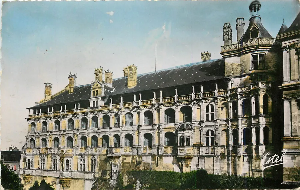 Schloss Blois — Flügel François Ier: Fassade der Loges — Éditeur Estel, n° 2502 - Vorderseite