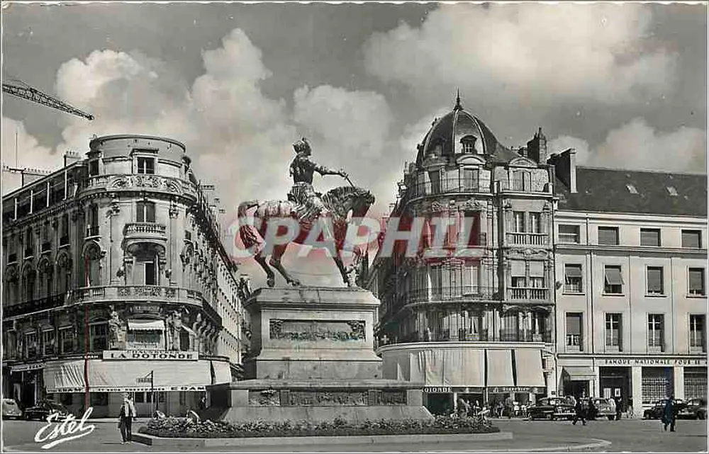 Place du Martroi in Orléans — Statue der Jeanne d'Arc — Verlag Étobl - Vorderseite