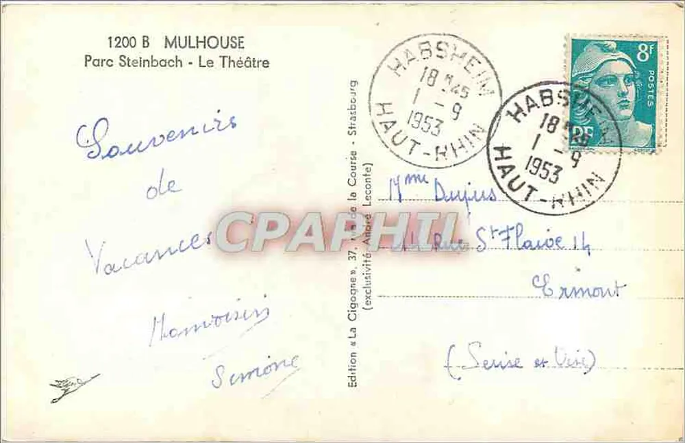 Parque Steinbach — O Teatro — Edição « A Garça » - Verso