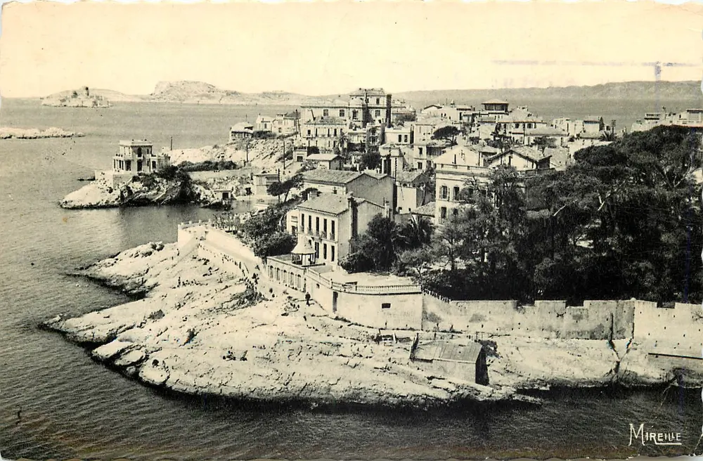 La Corniche in Marseille — Blick auf Petit Nice und die Inseln — Mirelle - Vorderseite