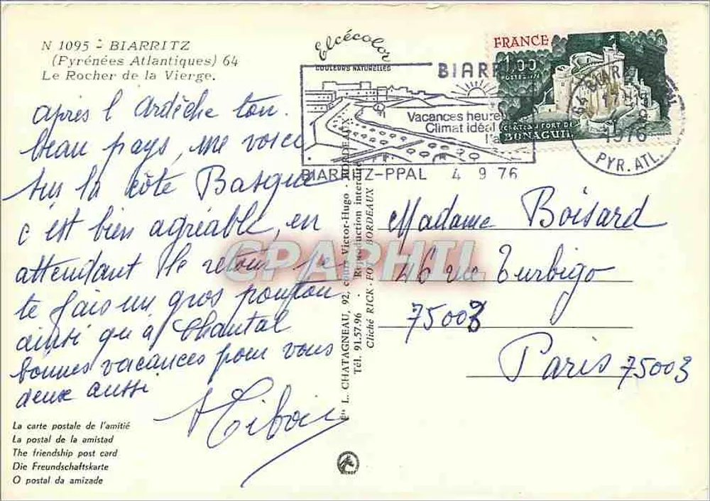 O Rocher de la Vierge — Biarritz (Pyrénées-Atlantiques) — Élèce - Verso