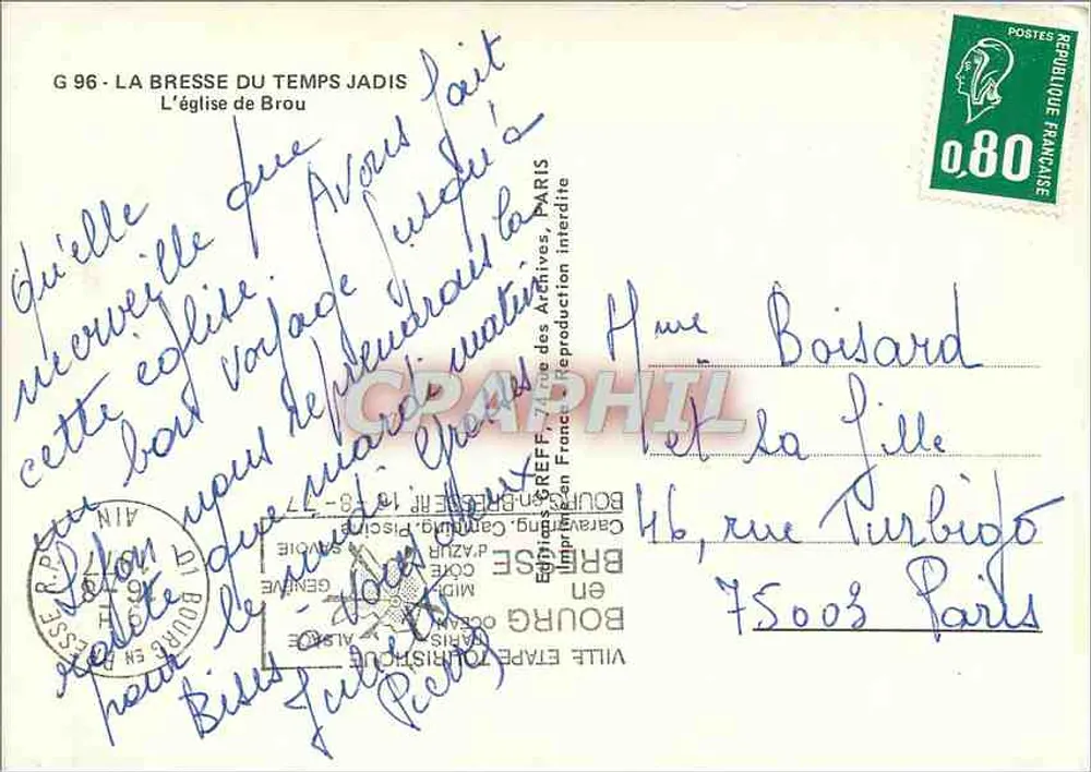 De kerk van Brou — G 96 — GREF-uitgaven — serie G 96 - Achterkant
