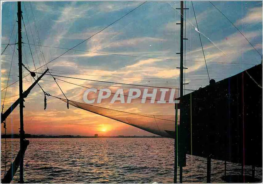 Adriatische Fluss — Reflexionen auf dem Meer bei Sonnenuntergang — P. Marzari S.R.L. Schio - Vorderseite