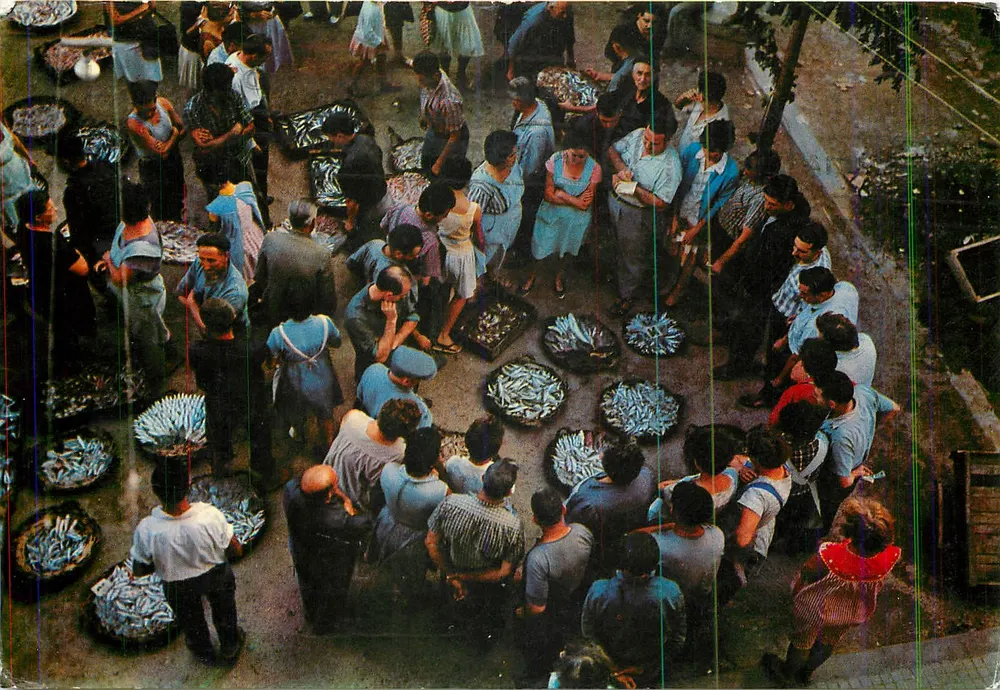 Fischmarkt — La subasta de pescado — Verleger A. Campaña y J.I. Ruiz, Serie II, n° 3050 - Vorderseite