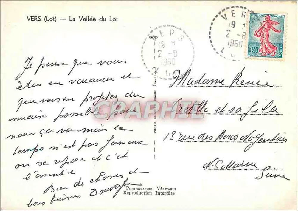 Vers (Lote) — Vale do Lot — Fotografia Verdadeira Proibida - Verso