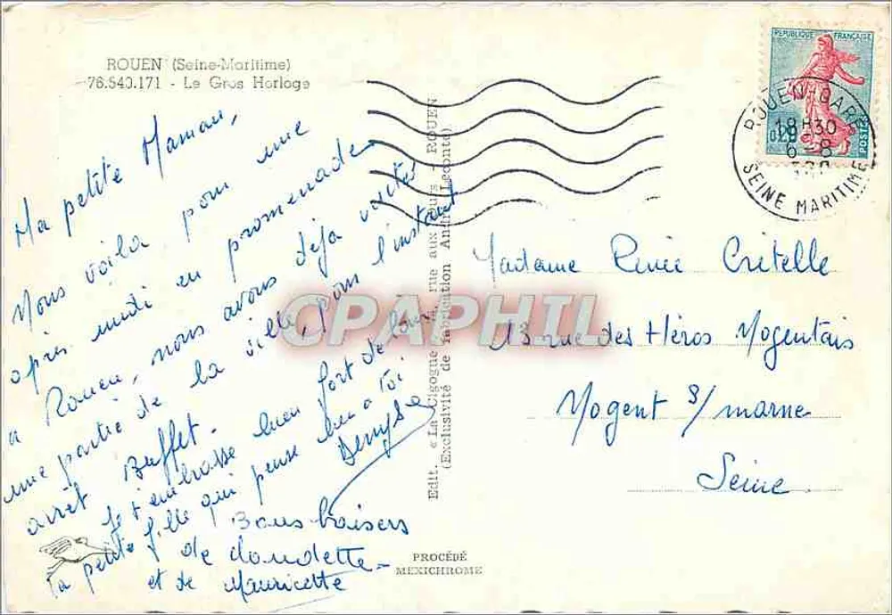 Il Gros Horloge — Rouen — editore IRIS - Verso
