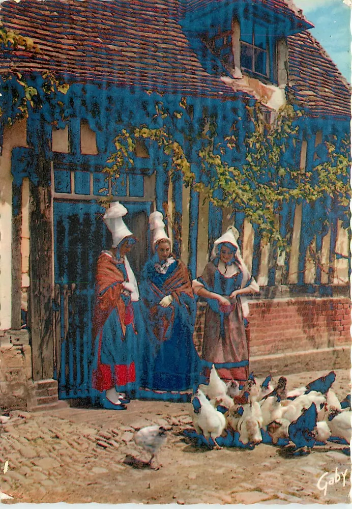 Folklore Frankreich — Normandie — Kopfbedeckungen genannt « Sabot » aus Yvetot und Pont-l'Évèque — Éditions Gaby - Vorderseite