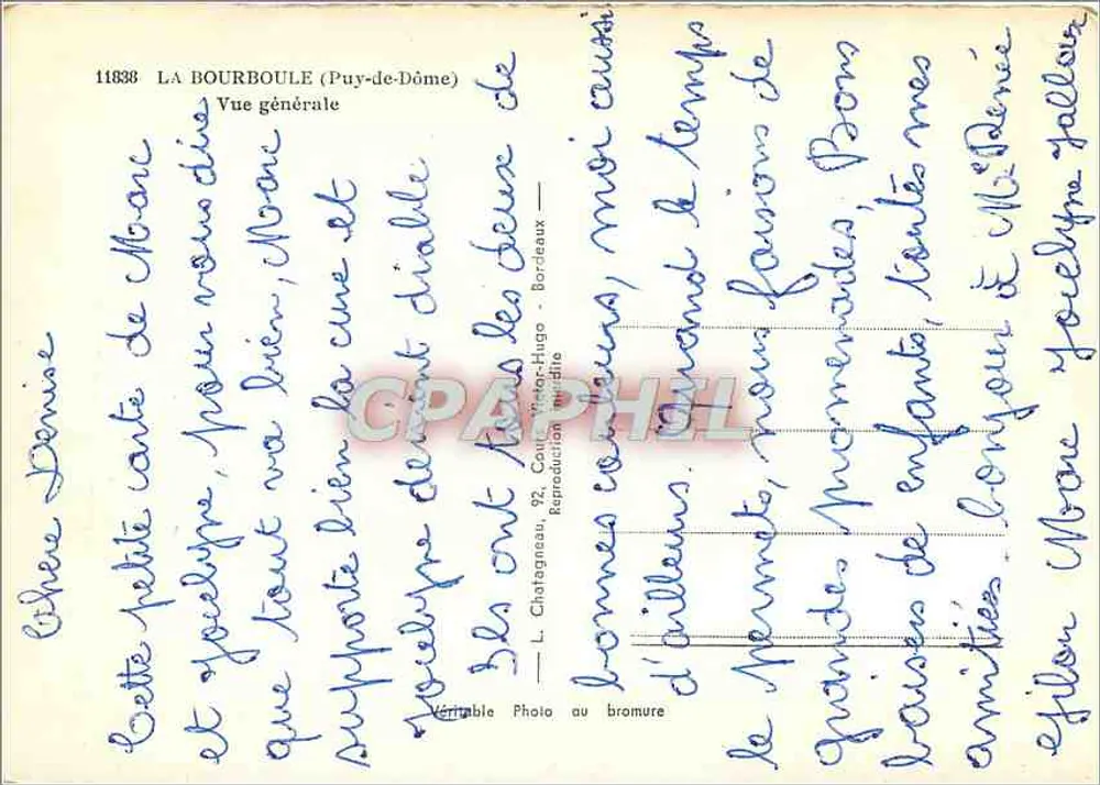 ला बौर्बूल (पूइ-डे-डोम) - सामान्य दृश्य - एल. चटाग्नौ, 11838 - पीछे