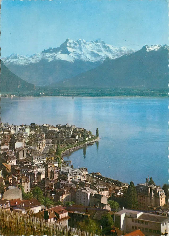 Montreux - See Léman und die Dents du Midi — Photoglob-Wehrli S.A., Zürich, n°3008 - Vorderseite
