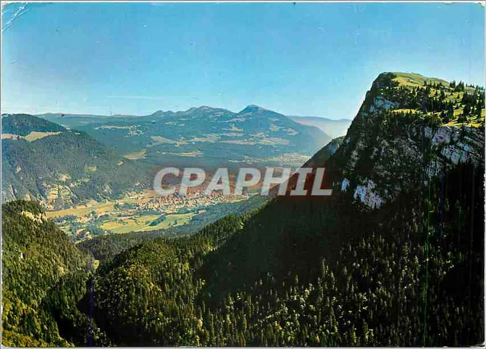 Vallorbe und die Dent de Vaulion — Luftaufnahme — Géophoto, Edition Denia Baulmous, Nr. 13089 - Vorderseite