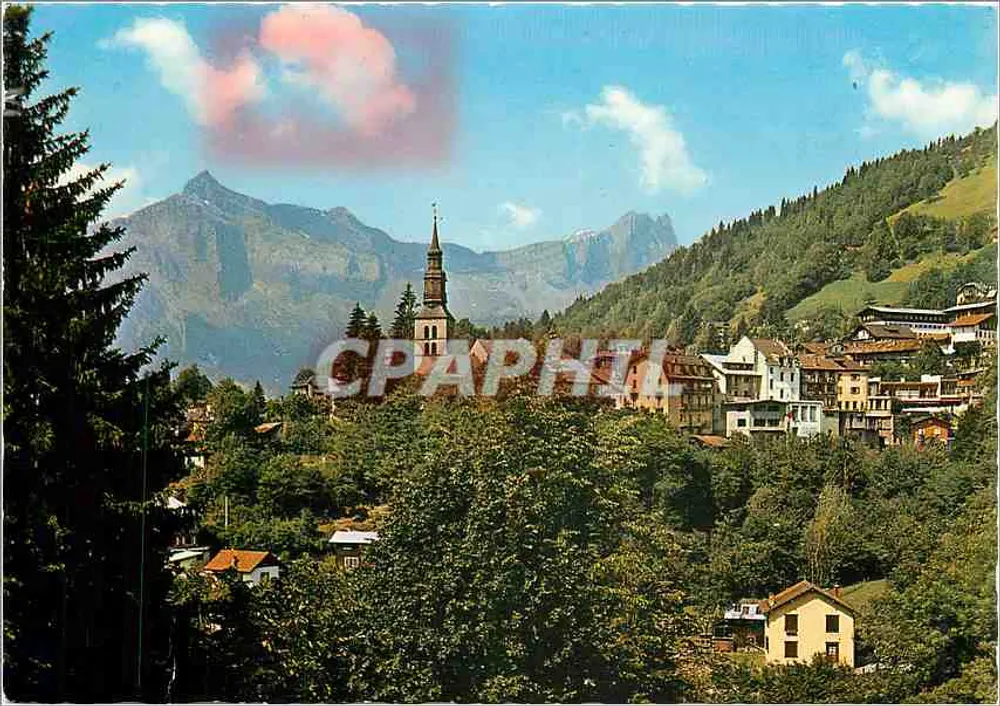 Saint-Gervais - Die Kirche und die Gipfel von Varens (2639 m) — Edition Jarsby - Fabbruy Maché - Vorderseite