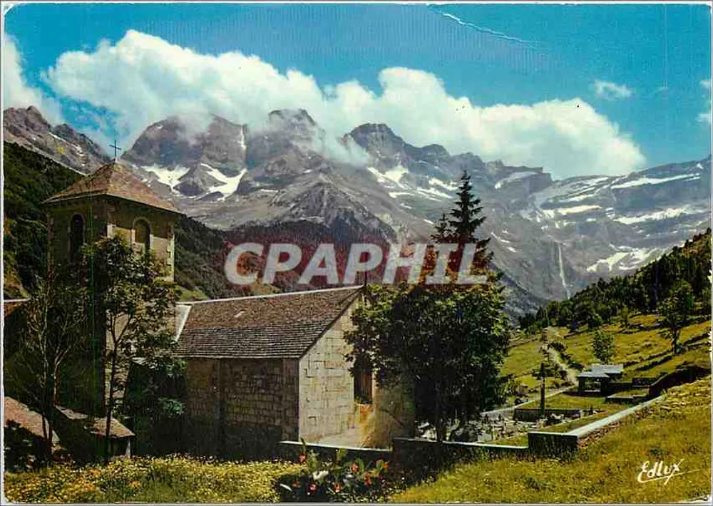 Die Kirche und der Cirque — Gavarnie (Höhe: 1357 m.) — Edlux - Vorderseite