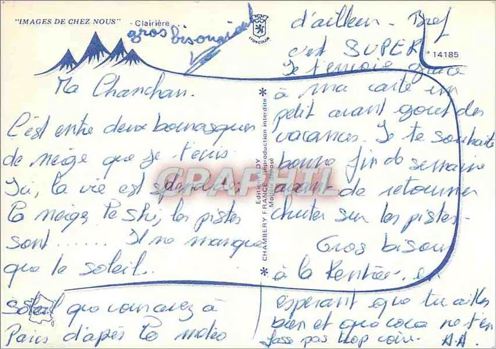 चांचन — एक खुला जंगल — एडिशन शंबेरी फ्रांस - पीछे