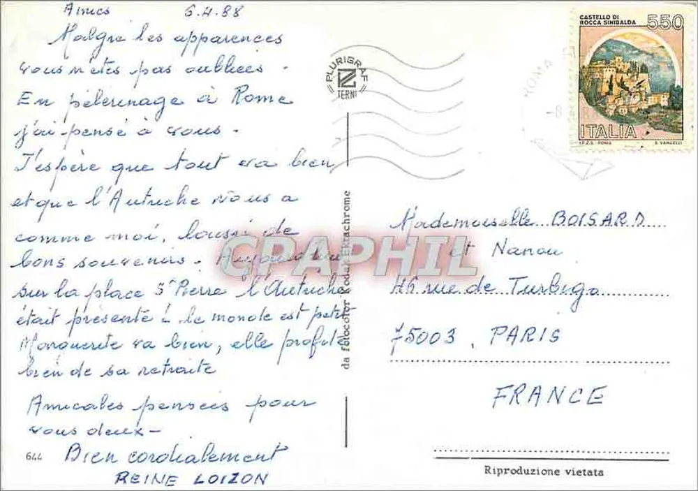 Roma — Souvenir di ROMA — editor desconhecido, número de série não visível - Verso