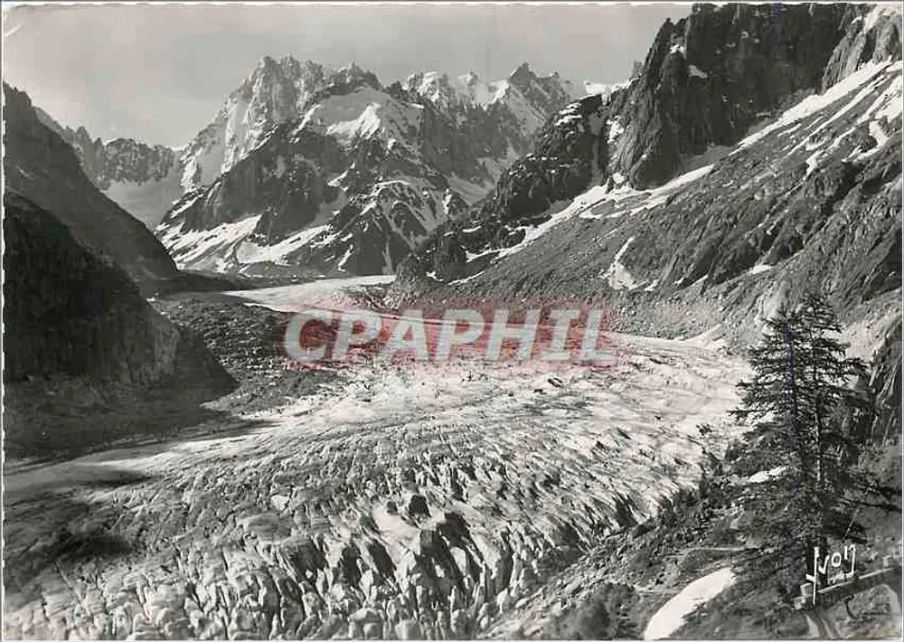 Chamonix-Mont-Blanc — Die Mer de Glace und die Jorasses — Éditions d'Art - Vorderseite