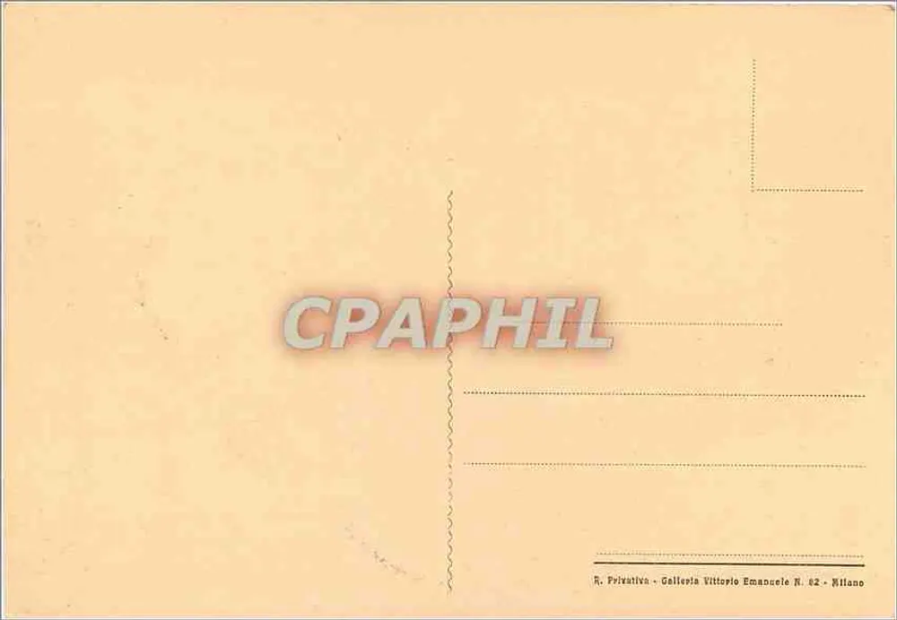 Milán - Vista panorámica del Duomo y la Ciudad — R. Privativo - Galería Vittorio Emanuele N. 82 - Milán - Reverso