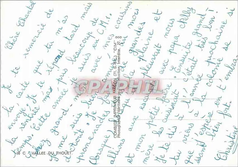 Die Chouet-Tal — Thouars, Luzay, Saint-Jouin-de-Marnes, Saint-Loup-sur-Thouet — Verlag Veritable - Rückseite
