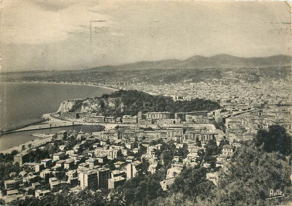 Nizza — Vista generale presa dal Mont Boron — Ed. Rella, NICE - Recto