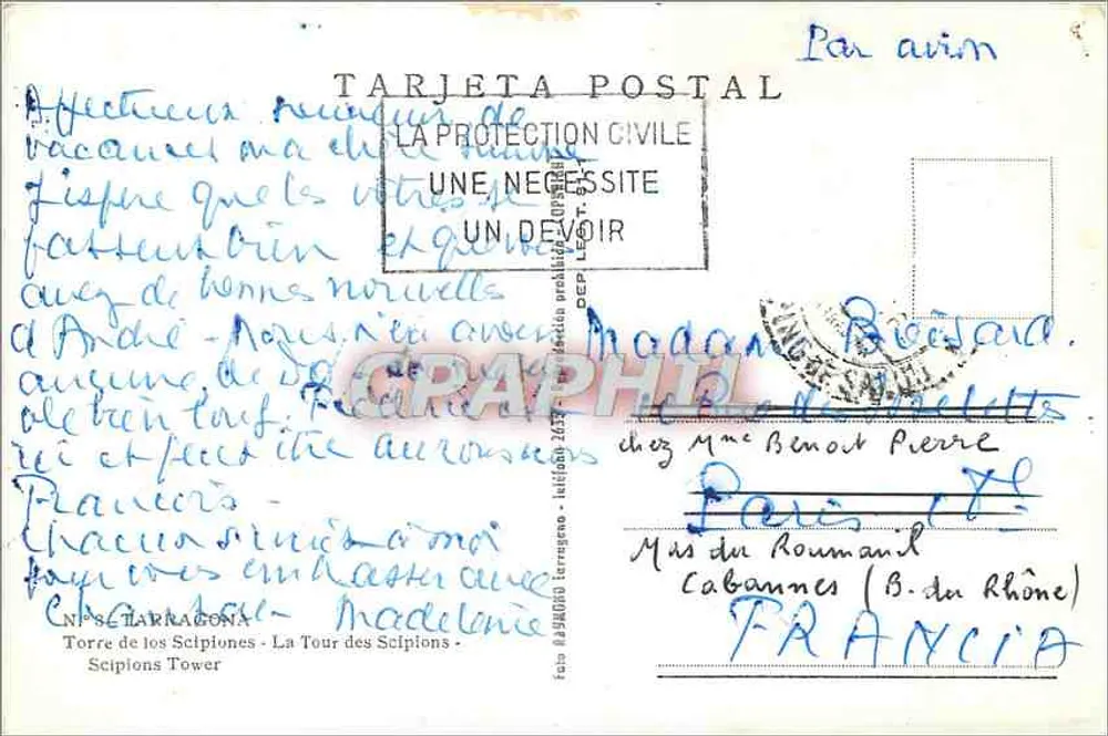 Torre de los Scipiones — Turm der Scipions — Verlag S. Larragona - Rückseite