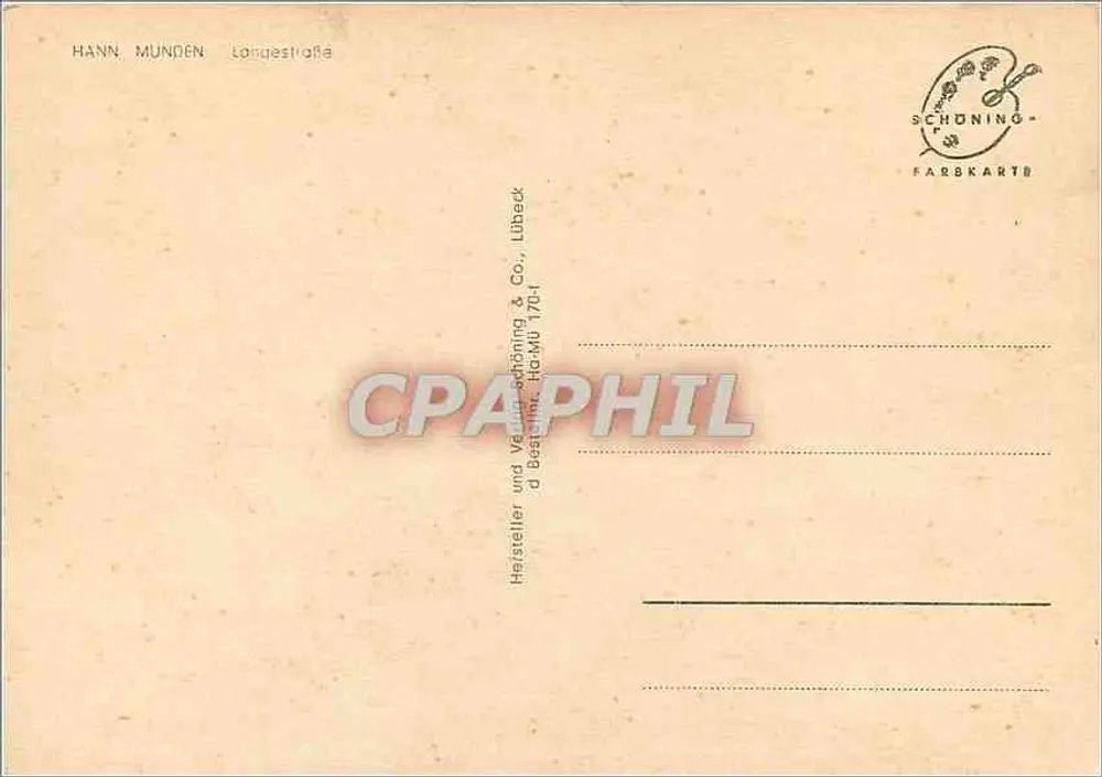 हैन्न. मुंडेन — लैंगेस्ट्रासे — श्वेनिंग & को., ल्यूबेक - पीछे