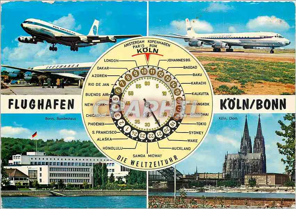 Köln/Bonn — Lotnisko i Katedra — wydawca nie widoczny - Awers