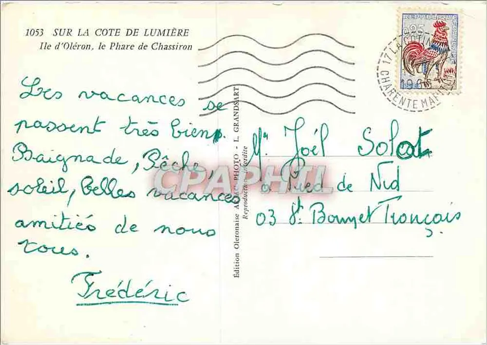 Leuchtturm Chassiron — Insel Oléron — Édition Oleronaise - Rückseite