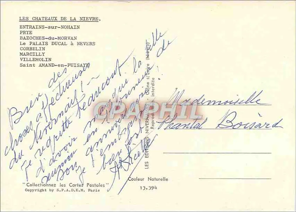 Die Schlösser der Nièvre — Sammlung der Schlösser der Nièvre — Nivernaise-Editionen - Rückseite