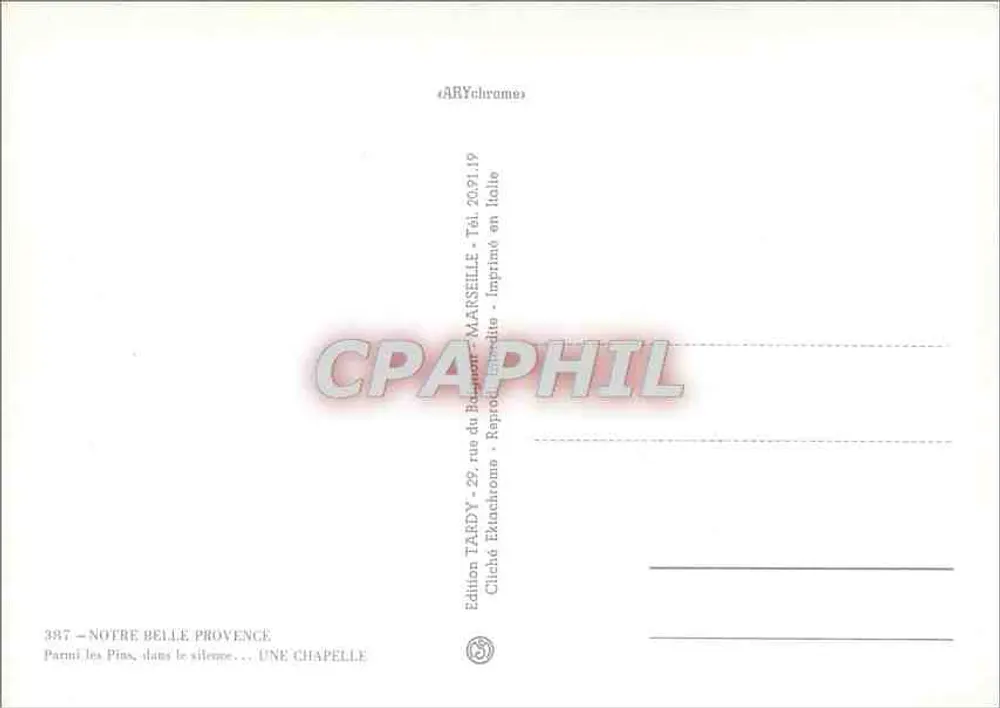 Unsere Frau der Kapelle — Argy — Tardy Edition - Rückseite
