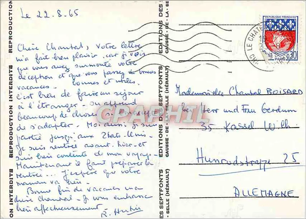 Poço florido — Ilha de Oléron, Domino — Edições das Septfontains - Verso