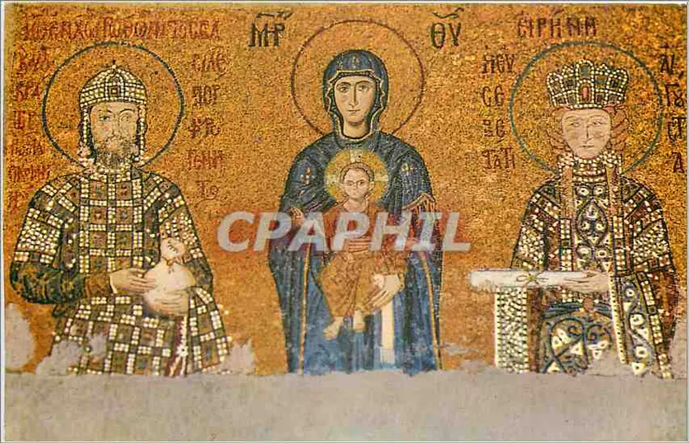 Byzantische Mosaik der Hagia Sophia — Museum Istanbul — Verlag Panorama Turizm - Vorderseite