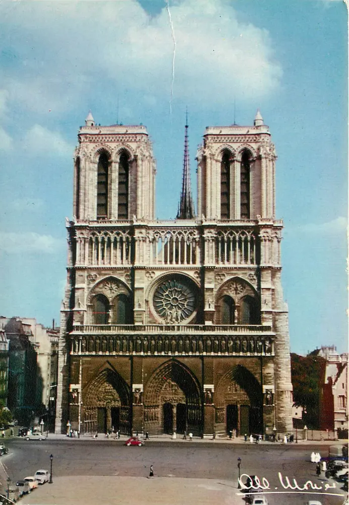Notre-Dame de Paris — vista da fachada — Albert Monier, n° 10241 - Frente