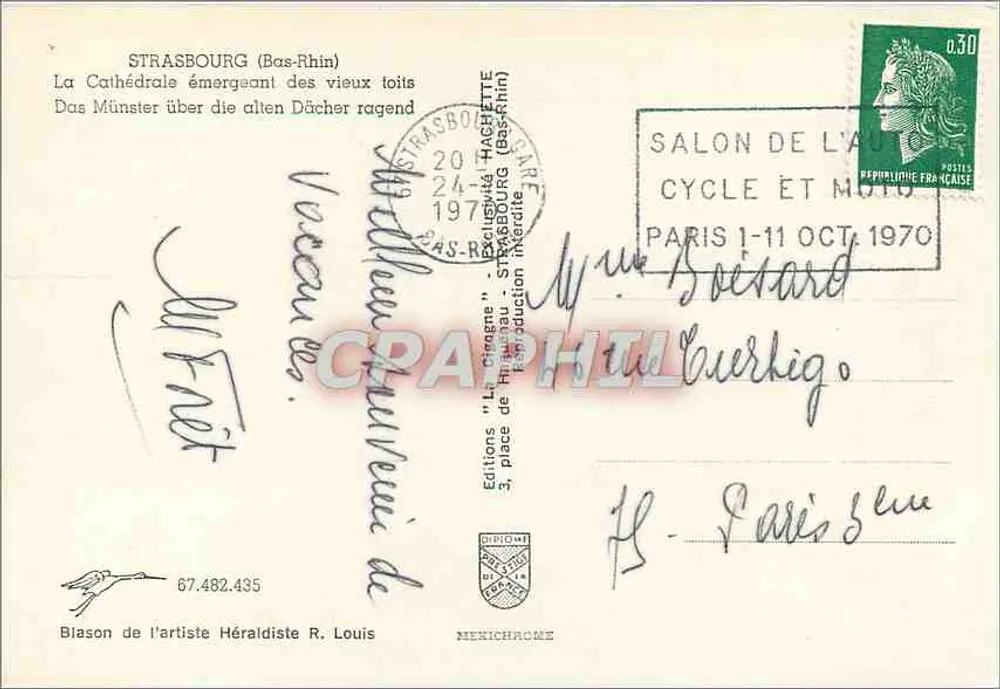 Straßburg — Ansicht der Kathedrale Notre-Dame — IRIS Editions - Rückseite