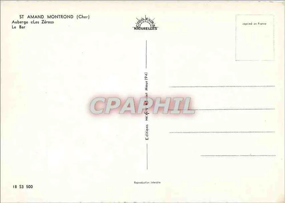 Gasthof «Les Zéros» — Der Bar — Éditions Stoffel & Maur 1944 - Rückseite